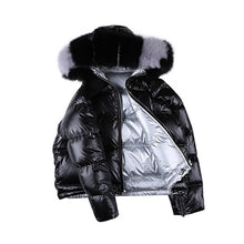 Load image into Gallery viewer, Wear On Both Sides Fur Hooded Down coats Women Solid Loose Parkas Coat Female Thicken Warm Winter Jackets Zipper Casaco Feminino