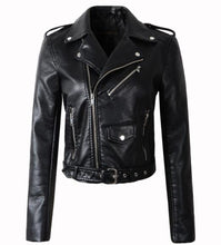 Load image into Gallery viewer, New Arrival 2019 brand Winter Autumn Motorcycle leather jackets yellow leather jacket women leather coat  slim PU jacket Leather